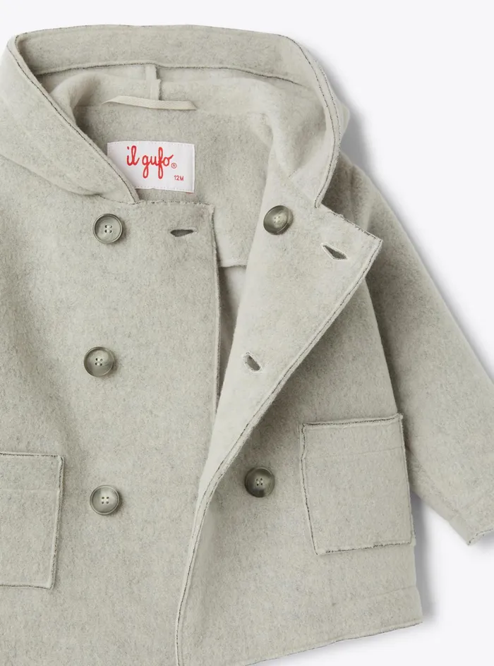 Coats And Jackets Baby 036 Il Gufo Couture Fleece Doublebreasted Jacket