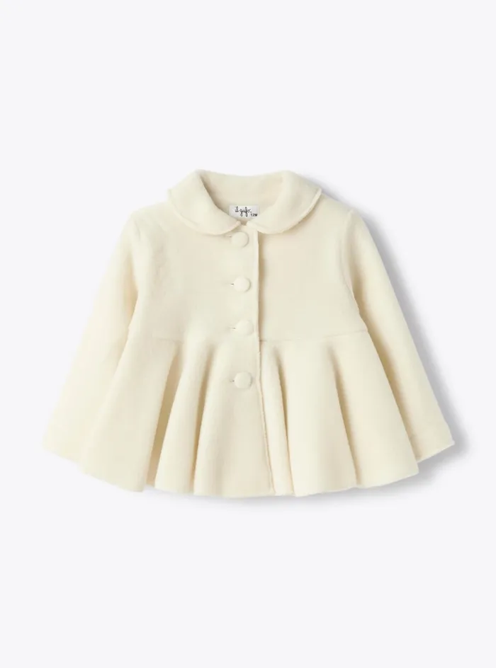 Coats And Jackets Baby 036 Il Gufo Fleece Jacket With Ruffle