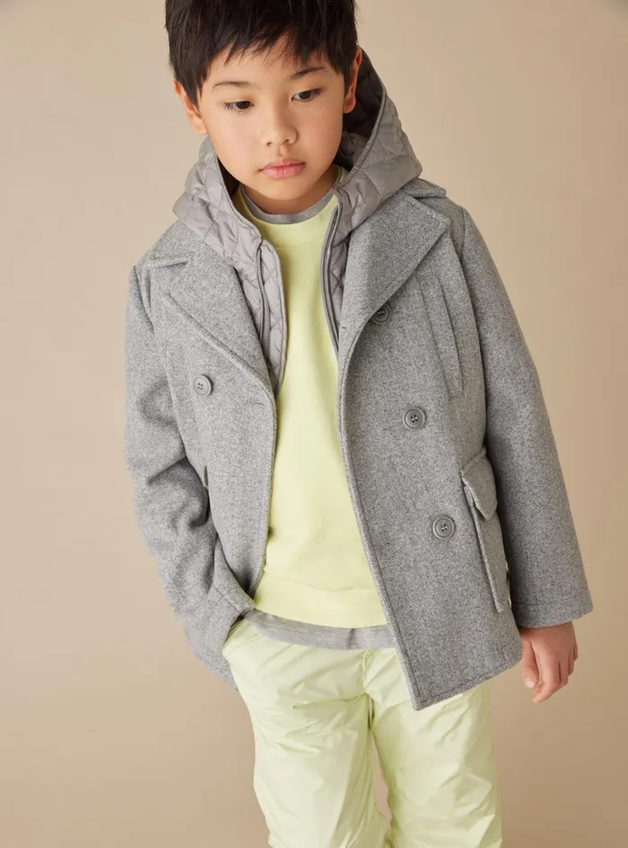 Coats And Jackets Boy 216 Il Gufo Technowool Caban