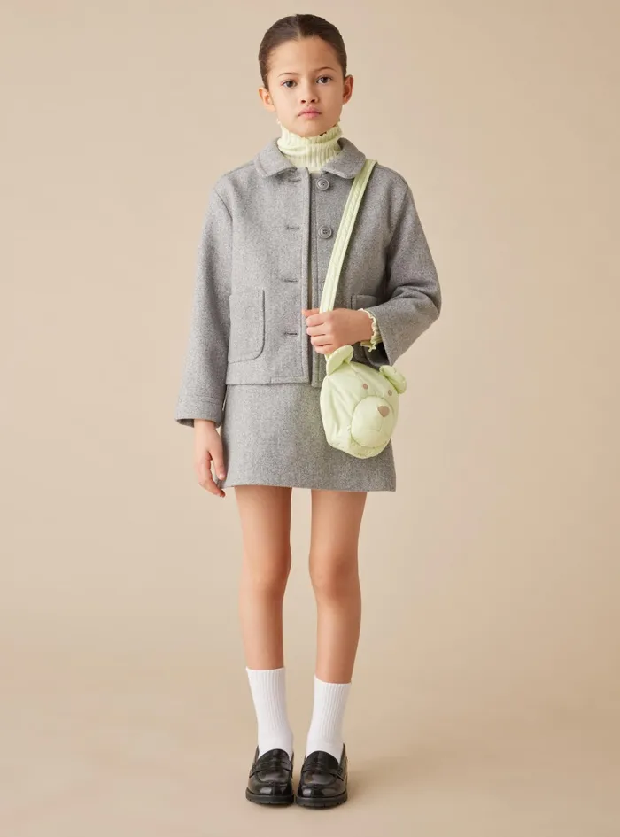Coats And Jackets Girl 216 Il Gufo Boxy Jacket In Technowool