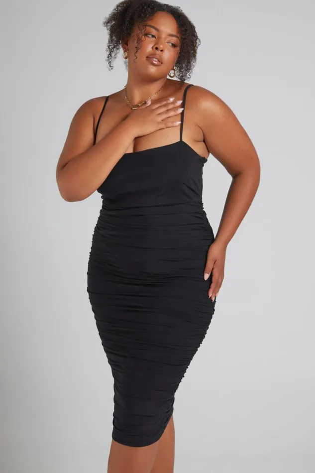 Coming For You Midi Dress 8211 Mesh Dress In Black Mesh Women Showpo Curve Clothes