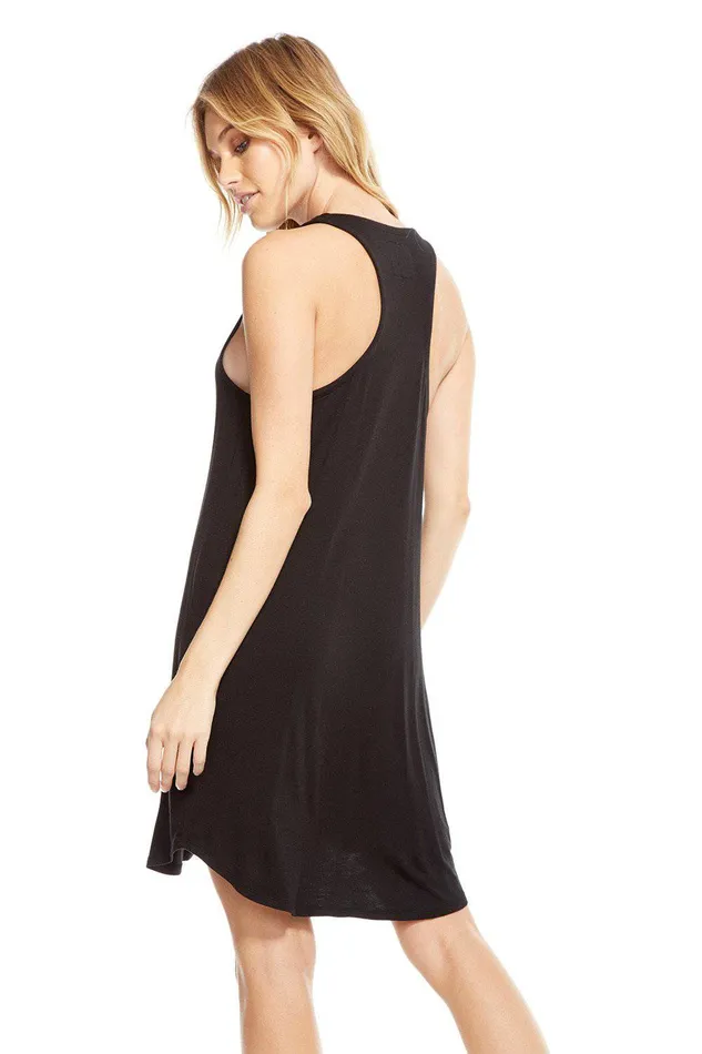 COOL JERSEY LACE UP RACER BACK DRESS Womens Loungewear Chaser Brand