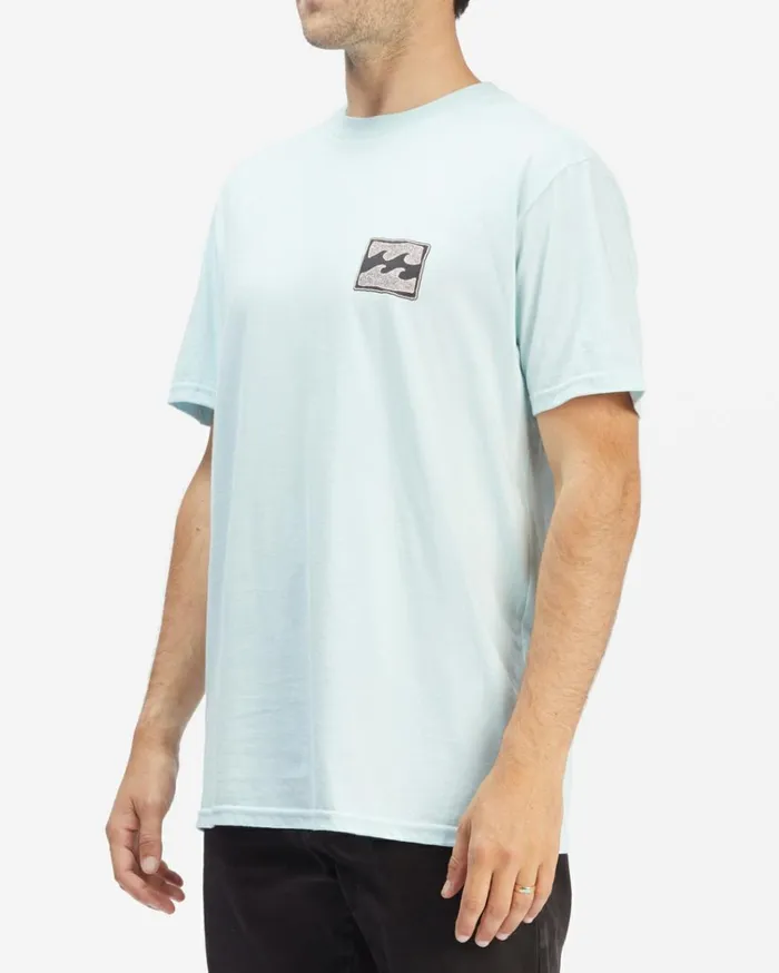 Crayon Wave Short Sleeve TShirt Coastal Blue Men Billabong TShirts