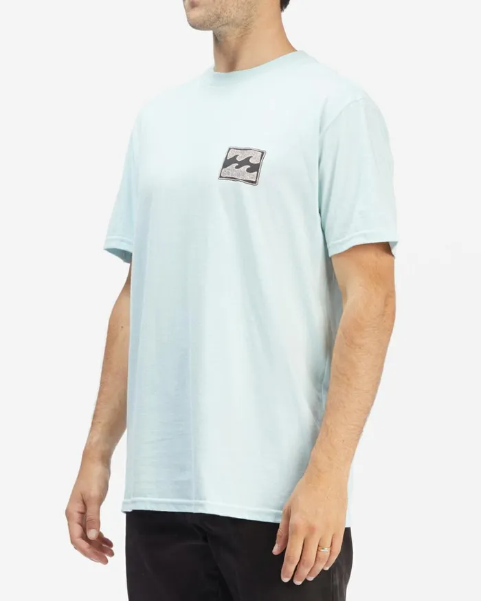 Crayon Wave Short Sleeve TShirt Coastal Blue Men Billabong TShirts