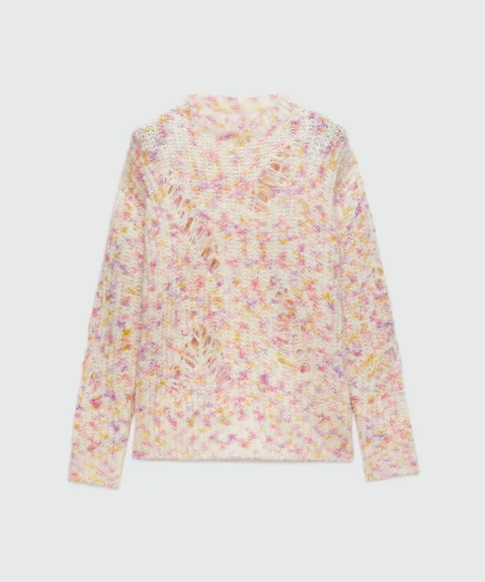 Cream Alpaca And Wool Sweater Women MSGM Knitwear
