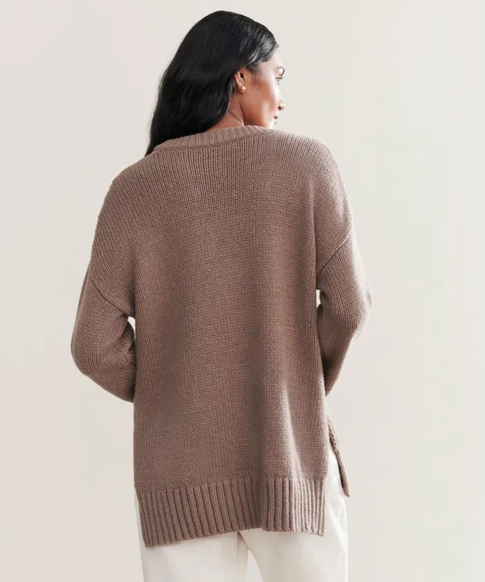 Crewnecks and Pullovers Women Jenni Kayne Boyfriend Crewneck Taupe
