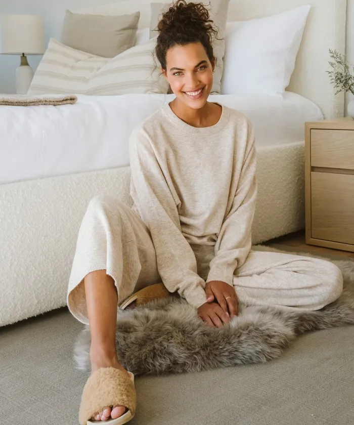 Crewnecks and Pullovers Women Jenni Kayne Marina Pullover Oatmeal