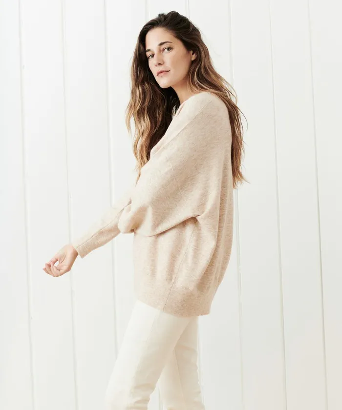 Crewnecks and Pullovers Women Jenni Kayne Marina Pullover Oatmeal