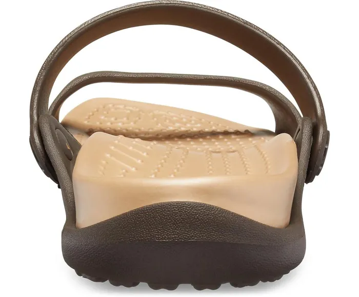 Crocs Cleo Sandal Espresso Gold Womens Sandals