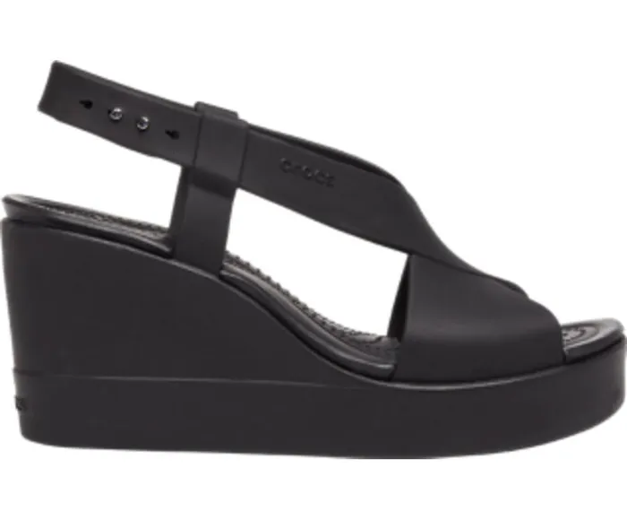 Crocs Crocs Brooklyn High Wedge Black Black Womens Sandals