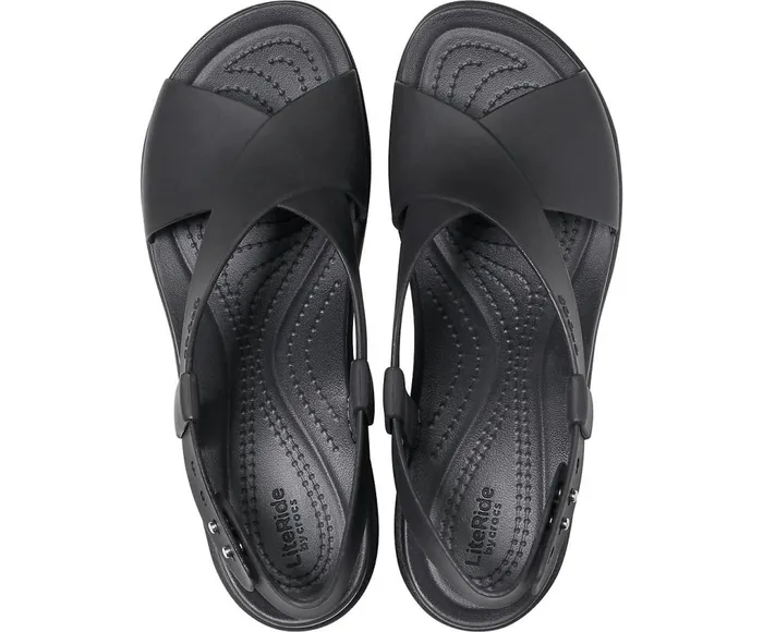 Crocs Crocs Brooklyn High Wedge Black Black Womens Sandals