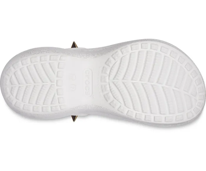 Crocs Crocs Classic Bae Glitter Stud Clog White Womens Clogs