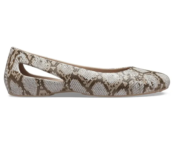 Crocs Crocs Sloane Graphic Flat Mushroom Womens Flats