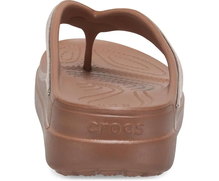 Crocs Crocs Sloane Shine Wedge Flip Bronze Womens FlipFlops