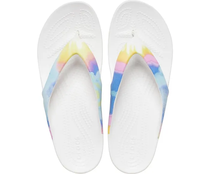 Crocs Kadee II Printed Flip Multi White Womens Sandals