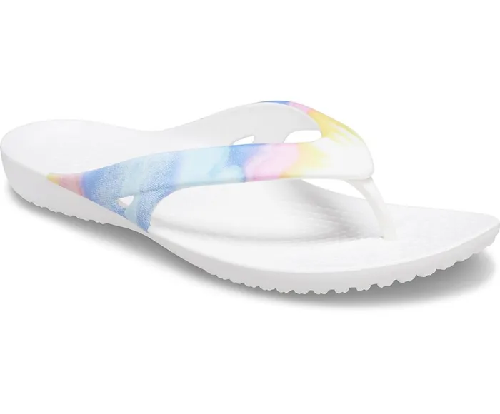 Crocs Kadee II Printed Flip Multi White Womens Sandals
