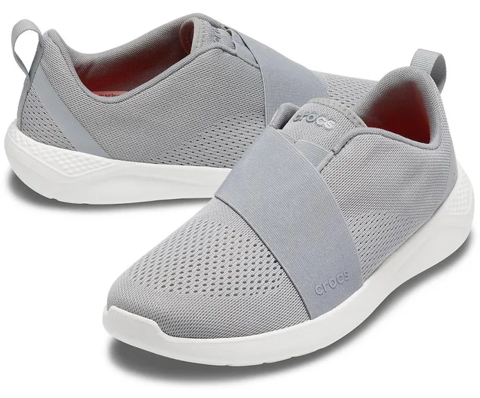 Crocs LiteRide Modform SlipOn Light Grey White Mens Sneakers