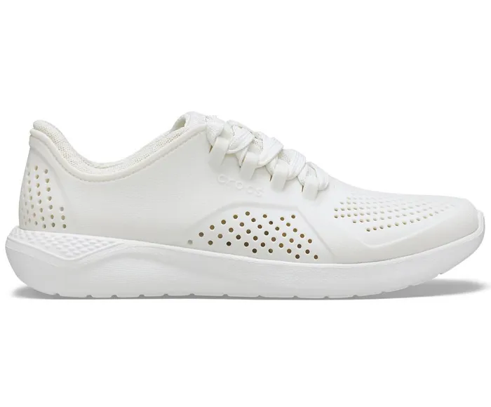 Crocs LiteRide Pacer Almost White Womens Sneakers