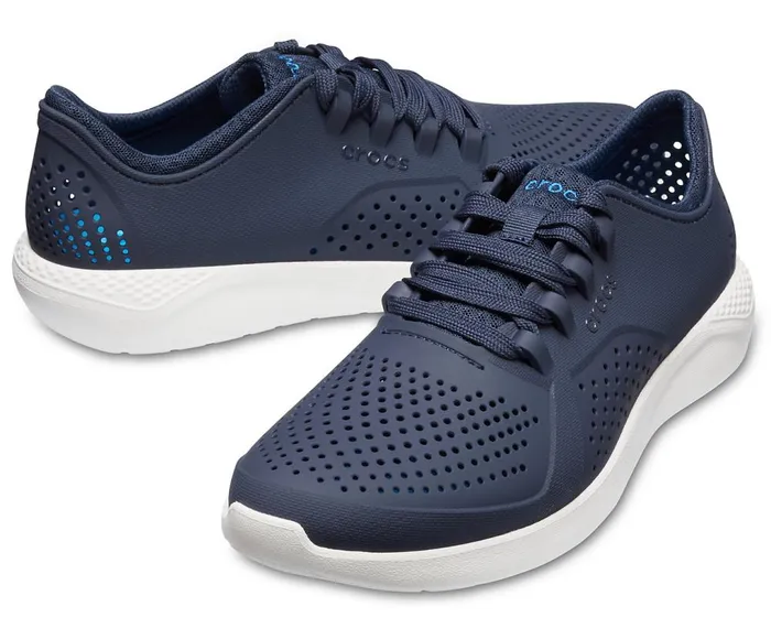 Crocs LiteRide Pacer Navy White Mens Sneakers