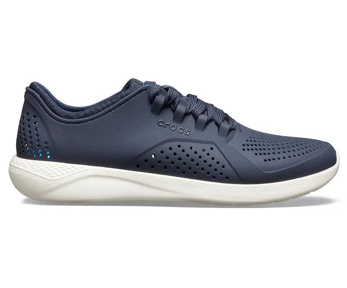 Crocs LiteRide Pacer Navy White Mens Sneakers