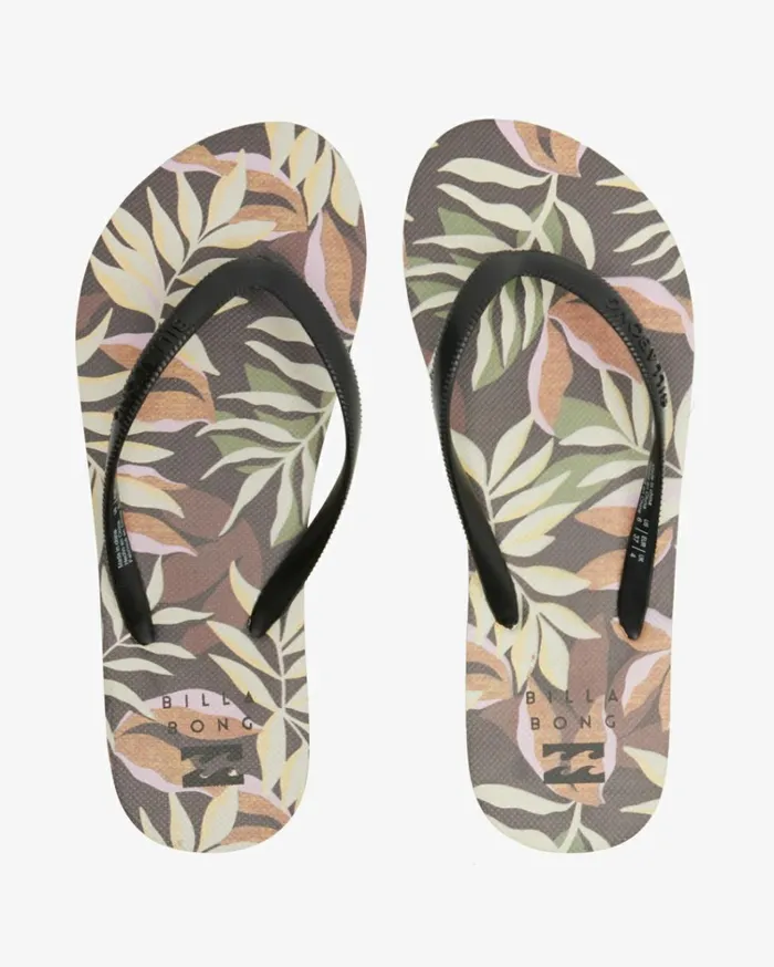 Dama Rubber Flip Flop Sandals Black Multi 2 Women Billabong Shoes