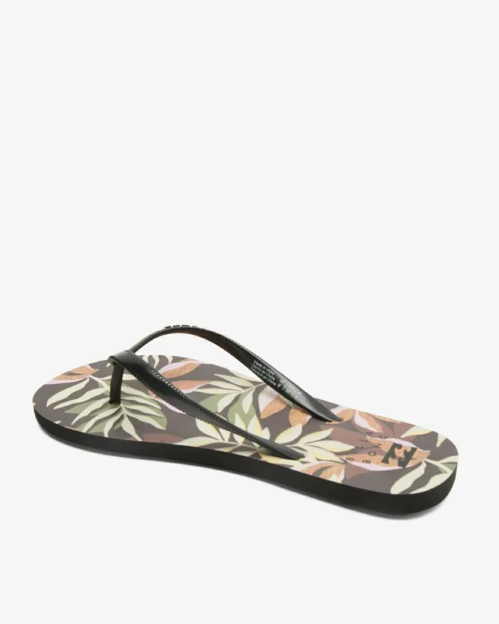 Dama Rubber Flip Flop Sandals Black Multi 2 Women Billabong Shoes