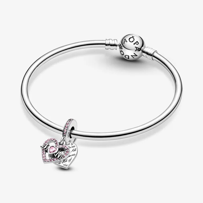Dangle Charms Women Pandora Heart and Mum Dangle Charm