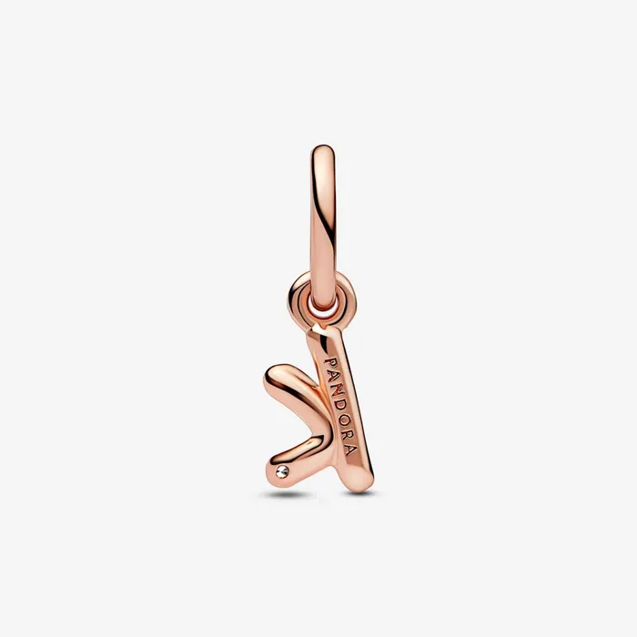 Dangle Charms Women Pandora Letter K Script Alphabet Dangle Charm