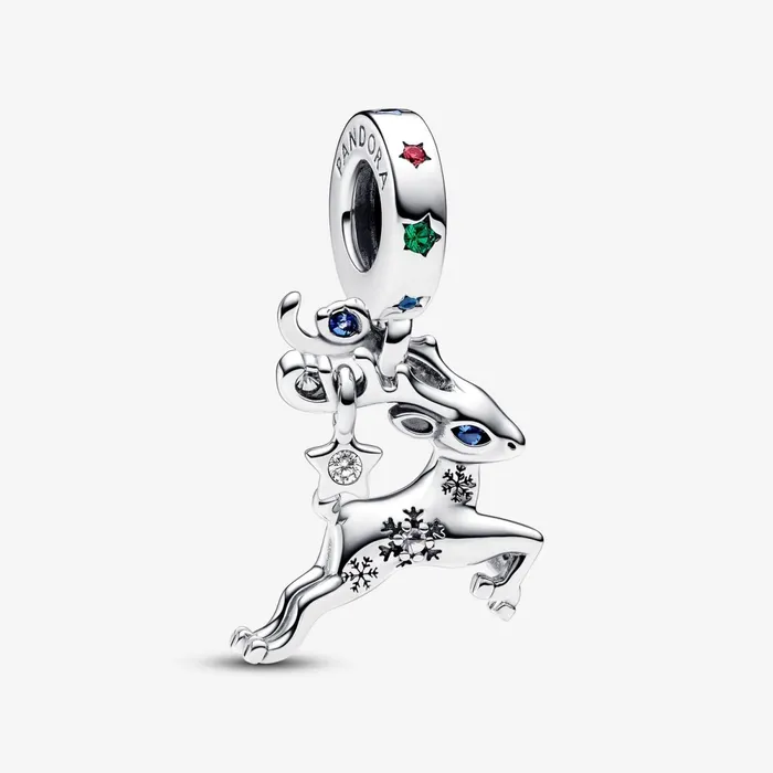 Dangle Charms Women Pandora Magical Christmas Reindeer Dangle Charm