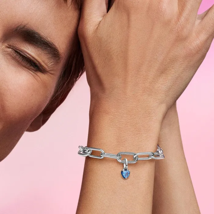 Dangle Charms Women Pandora Online ME Blue Chakra Heart Mini Dangle Charm Blue