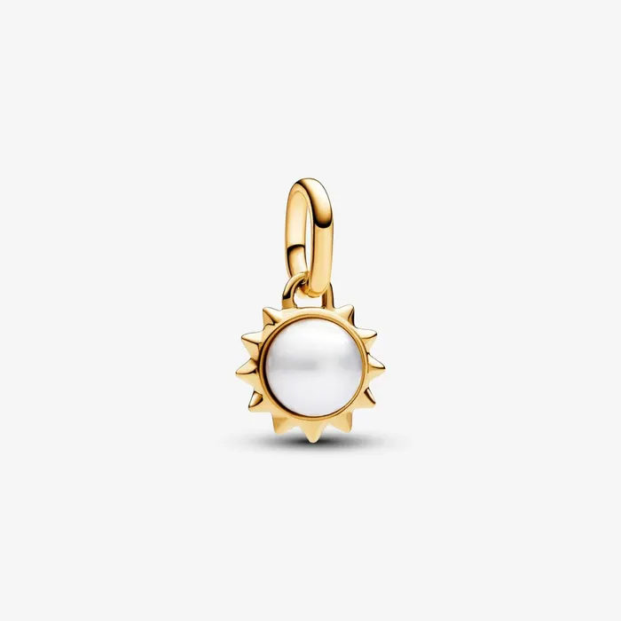 Dangle Charms Women Pandora Online ME Treated Freshwater Cultured Pearl Sun Mini Dangle Charm