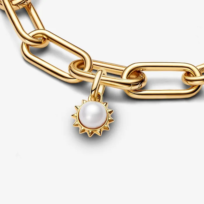 Dangle Charms Women Pandora Online ME Treated Freshwater Cultured Pearl Sun Mini Dangle Charm