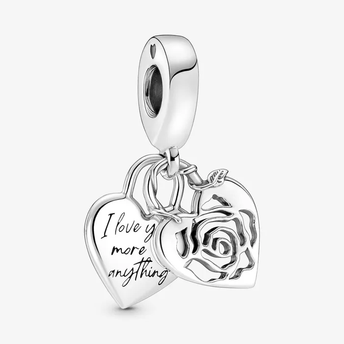 Dangle Charms Women Pandora Rose Heart Padlock Dangle Charm