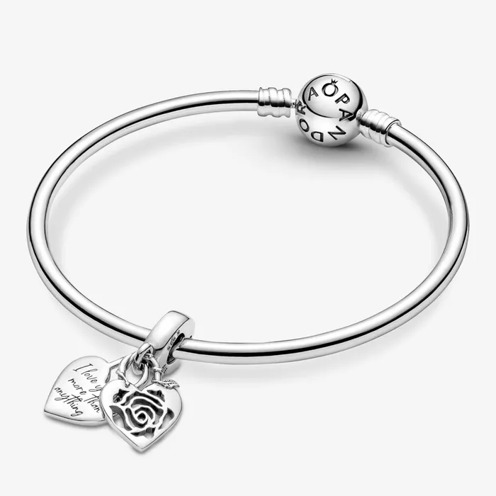 Dangle Charms Women Pandora Rose Heart Padlock Dangle Charm