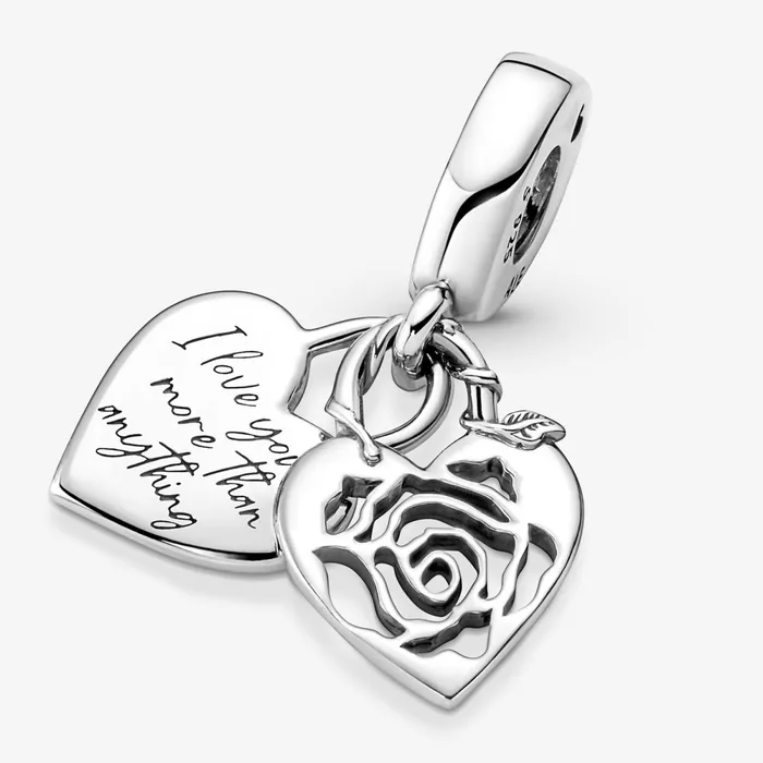 Dangle Charms Women Pandora Rose Heart Padlock Dangle Charm