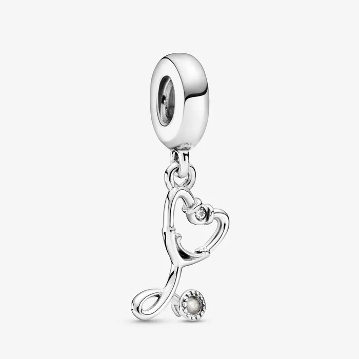 Dangle Charms Women Pandora Stethoscope Heart Dangle Charm