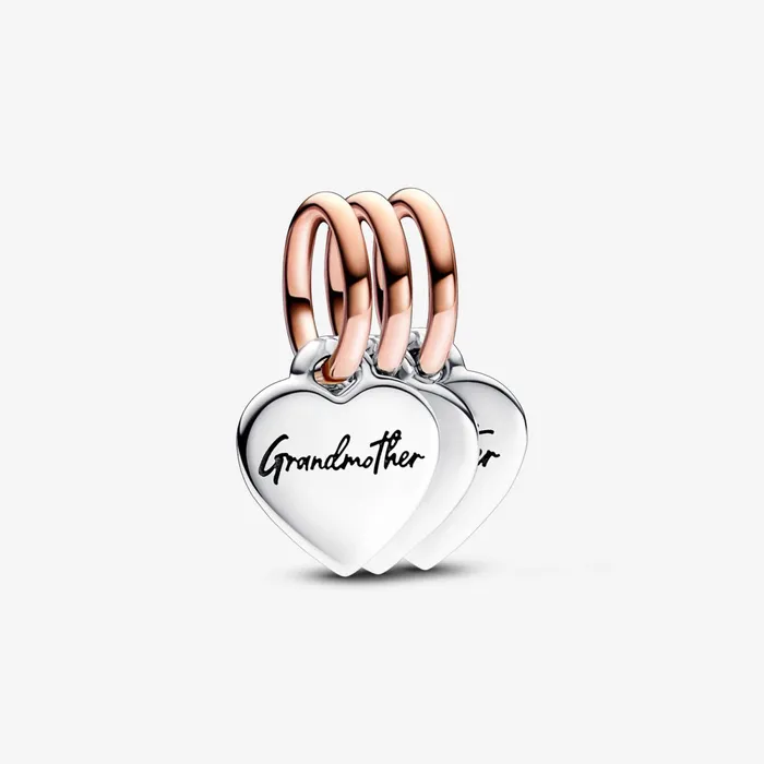 Dangle Charms Women Pandora Twotone Splittable Family Generation Of Hearts Triple Dangle Charm