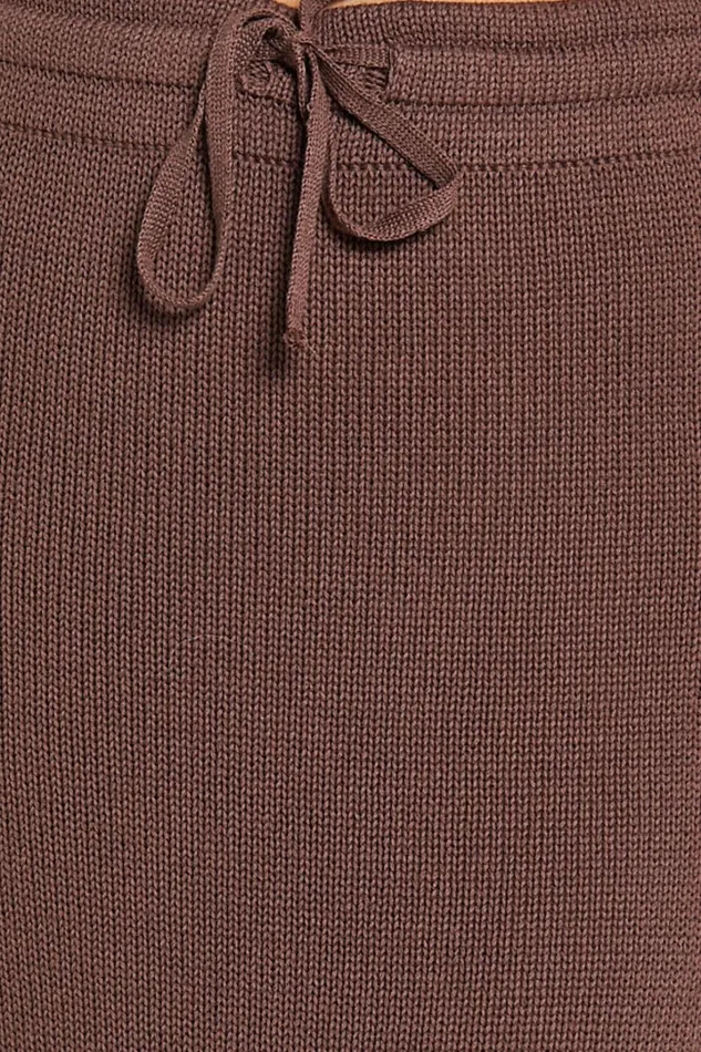 Dasuri Knit Maxi Skirt 8211 Drawstring Skirt In Chocolate Women Showpo Conscious