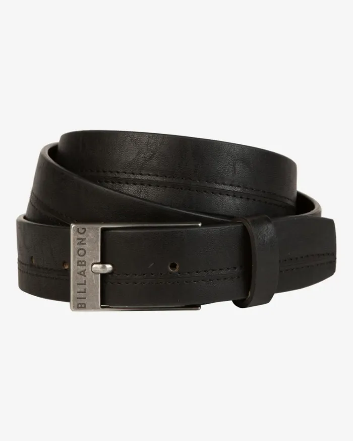 Dimension Faux Leather Belt Black Men Billabong Belts