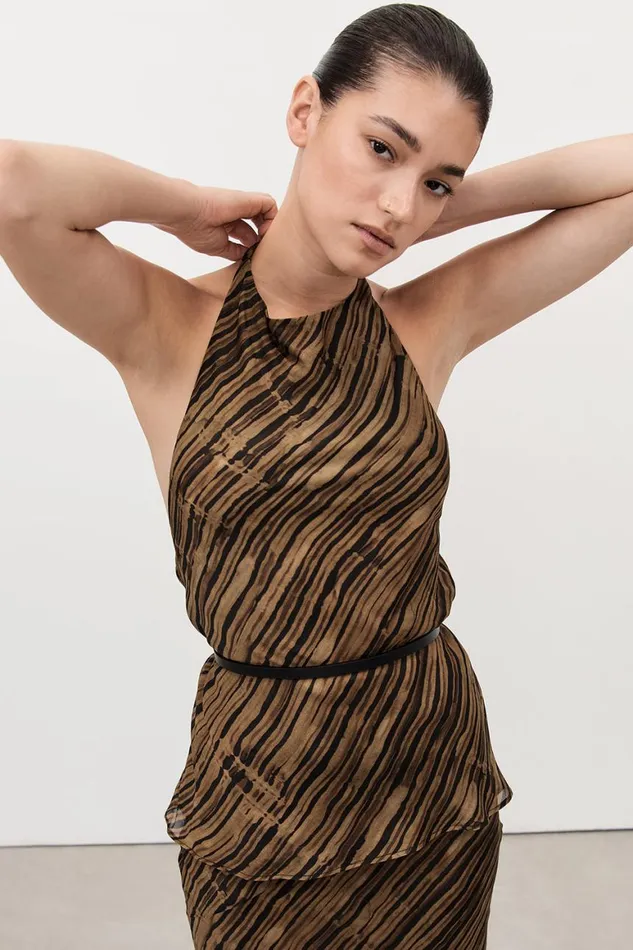 DISSH Co Ord Sets FLEUR DARK CHOCOLATE HIGH NECK TOP 8211 Women