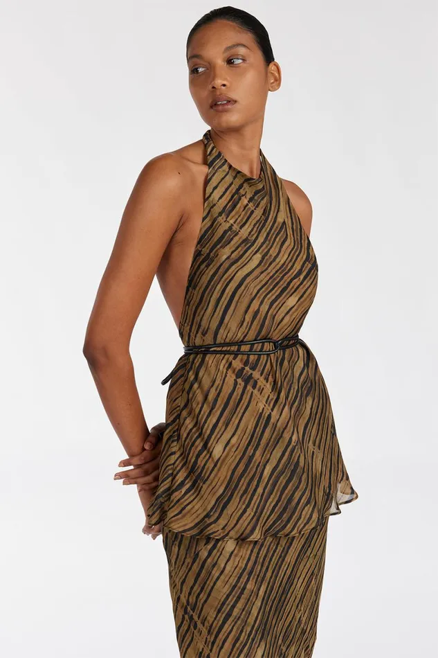 DISSH Co Ord Sets FLEUR DARK CHOCOLATE HIGH NECK TOP 8211 Women