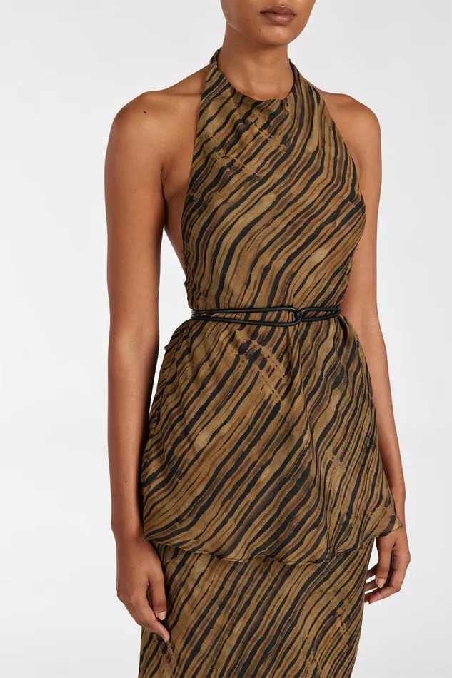 DISSH Co Ord Sets FLEUR DARK CHOCOLATE HIGH NECK TOP 8211 Women