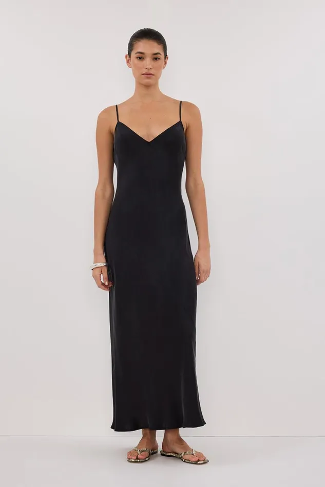 DISSH Event Dresses COLETTE BLACK SILK DRESS 8211 Women