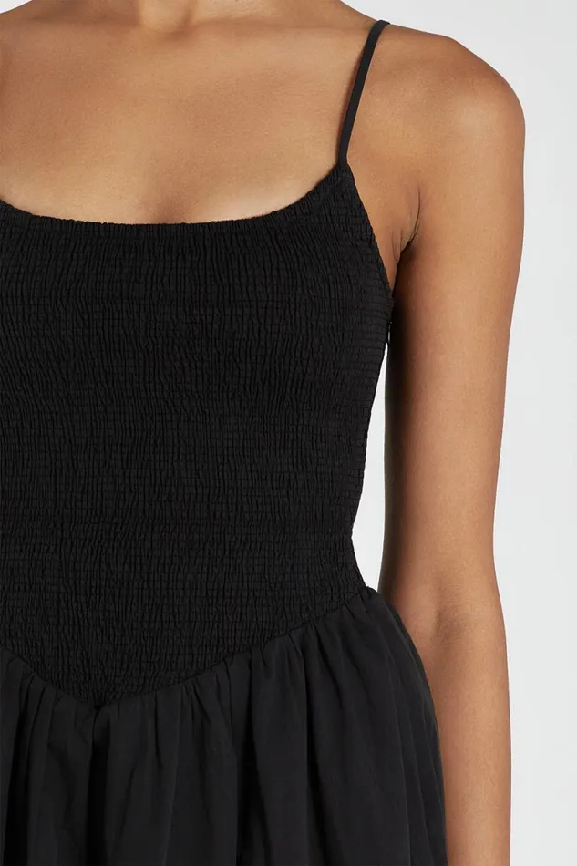 DISSH Event Dresses MILANO BLACK COTTON MIDI DRESS 8211 Women