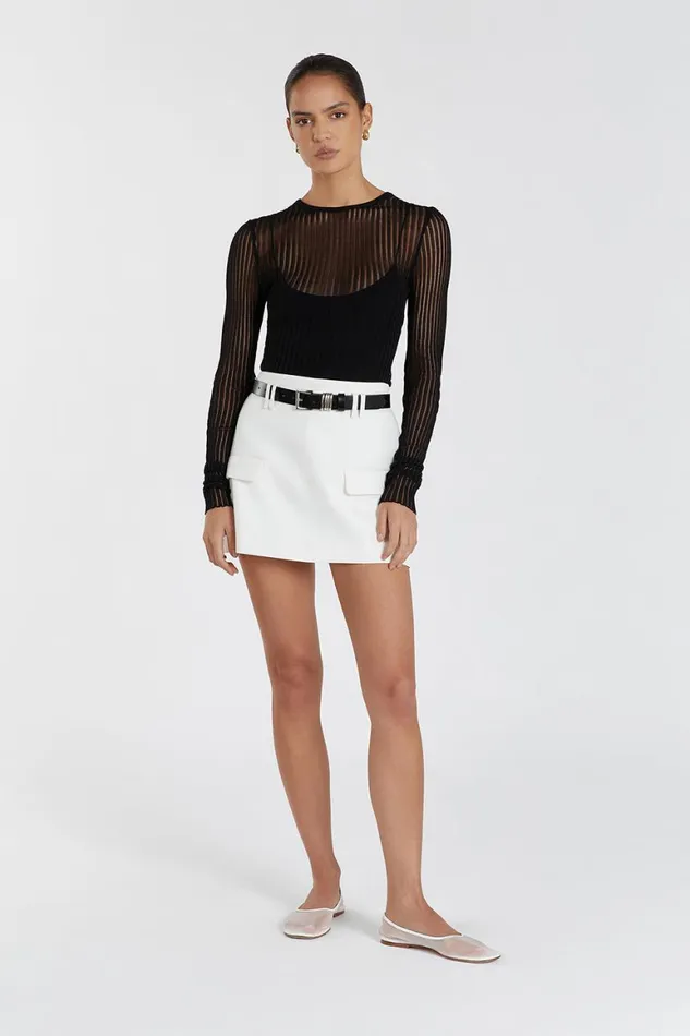 DISSH Knitted JOVIE BLACK LONG SLEEVE TOP 8211 Women
