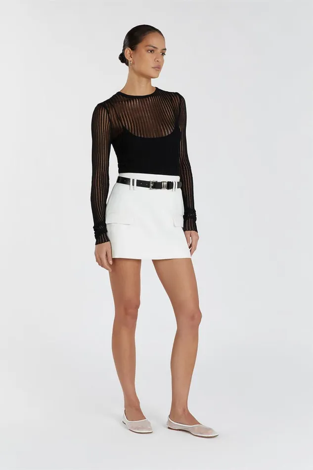 DISSH Knitted JOVIE BLACK LONG SLEEVE TOP 8211 Women