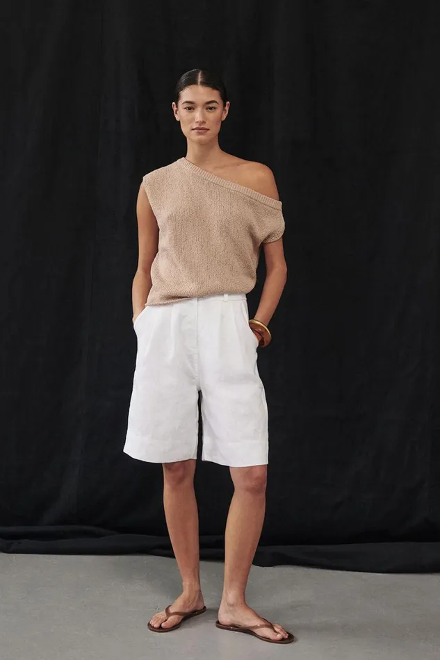 DISSH Knitted KERRY TAN ASYM KNIT TOP 8211 Women