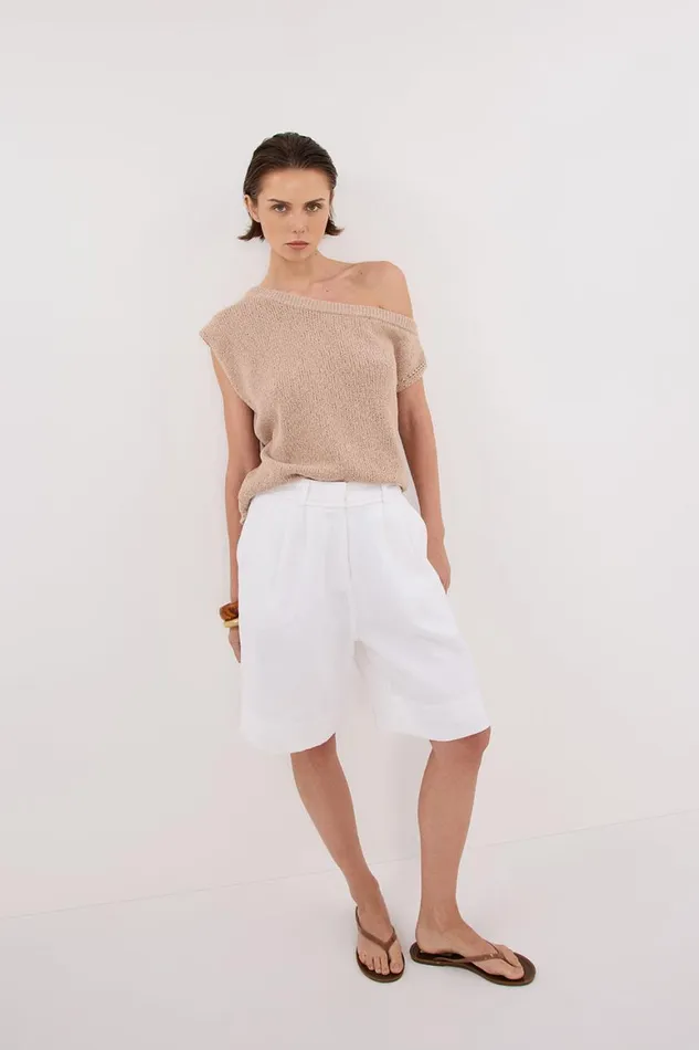 DISSH Knitted KERRY TAN ASYM KNIT TOP 8211 Women