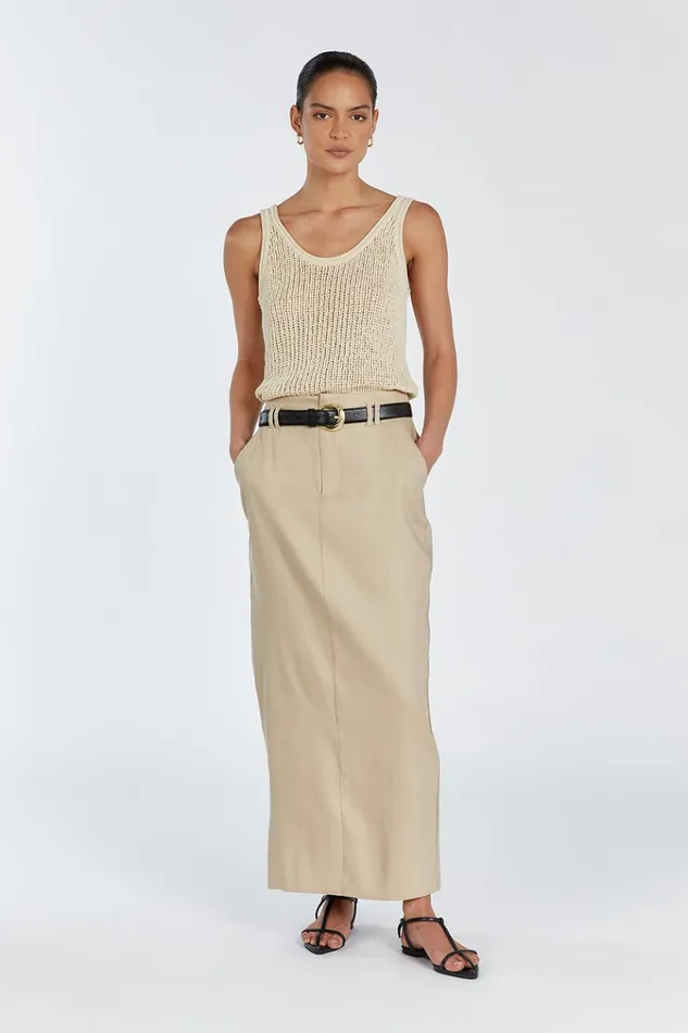 DISSH Knitted MARGOT WHEAT SCOOP KNIT TANK 8211 Women