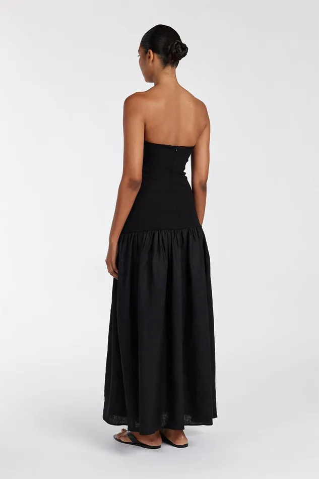 DISSH Midi Dresses ELLISON BLACK STRAPLESS MIDI DRESS 8211 Women